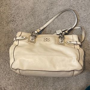 Ivory coach shoulder bag